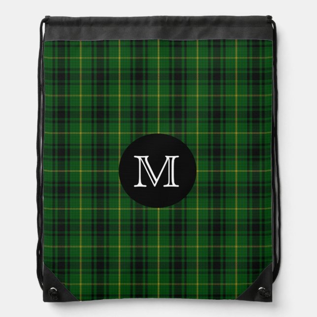Clan MacArthur Tartan Plaid Monogram Backpack (Front)