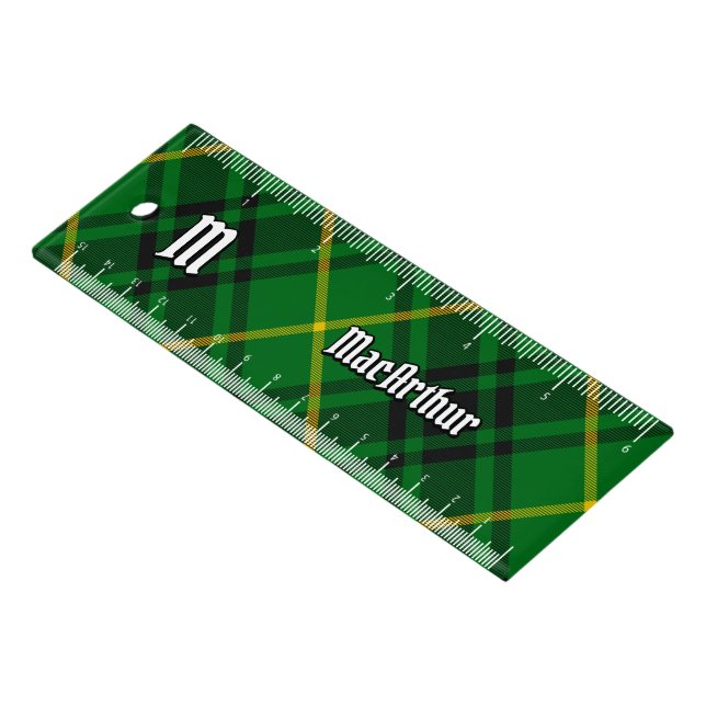Clan MacArthur Tartan Ruler (Angled)