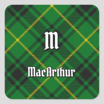 Clan MacArthur Tartan Square Sticker
