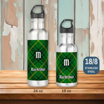 Clan MacArthur Tartan Stainless Steel Water Bottle
