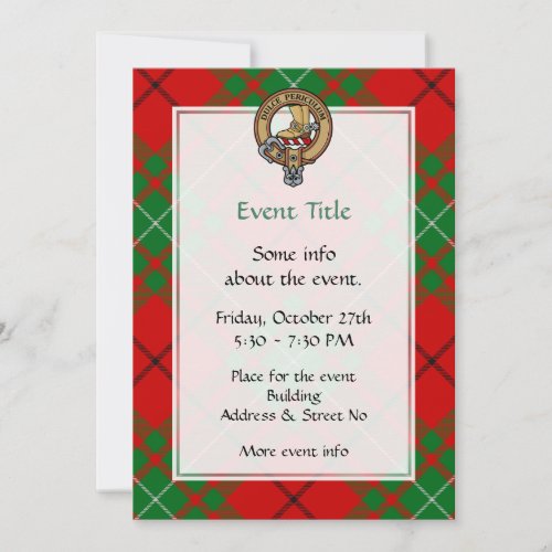 Clan MacAulay Crest Invitation