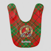 Clan MacAulay Crest over Tartan Baby Bib