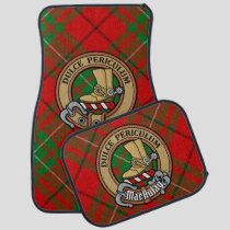 Clan MacAulay Crest over Tartan Car Floor Mat