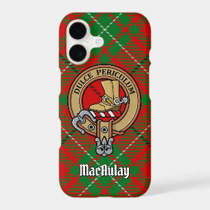 Clan MacAulay Crest over Tartan iPhone 17 Case