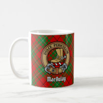 Clan MacAulay Crest over Tartan Coffee Mug
