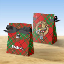 Clan MacAulay Crest over Tartan Favor Boxes