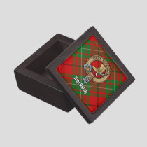 Clan MacAulay Crest over Tartan Gift Box