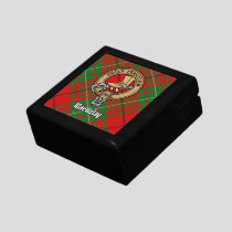 Clan MacAulay Crest over Tartan Gift Box