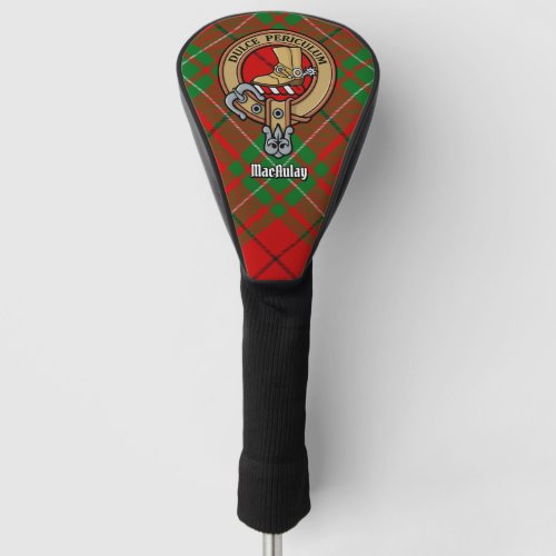 Clan MacAulay Crest over Tartan Golf Head Cover