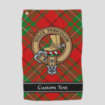 Clan MacAulay Crest over Tartan Golf Towel