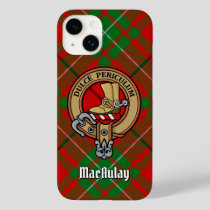 Clan MacAulay Crest over Tartan iPhone Case