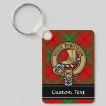 Clan MacAulay Crest over Tartan Keychain