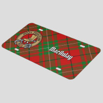 Clan MacAulay Crest over Tartan License Plate