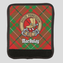 Clan MacAulay Crest over Tartan Luggage Handle Wrap