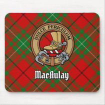 Clan MacAulay Crest over Tartan Mouse Pad