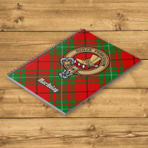 Clan MacAulay Crest over Tartan Notebook