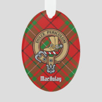 Clan MacAulay Crest over Tartan Ornament