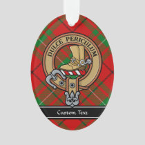 Clan MacAulay Crest over Tartan Ornament