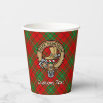 Clan MacAulay Crest over Tartan Paper Cups
