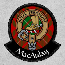 Clan MacAulay Crest over Tartan Patch