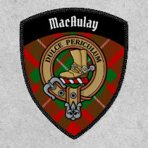 Clan MacAulay Crest over Tartan Patch