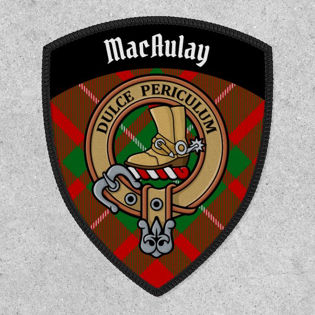 Clan MacAulay Crest over Tartan Patch (Front)