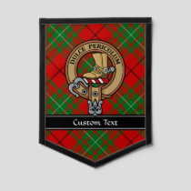 Clan MacAulay Crest over Tartan Pennant