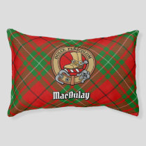 Clan MacAulay Crest over Tartan Pet Bed