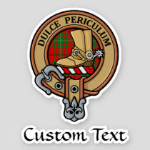 Clan MacAulay Crest over Tartan Sticker