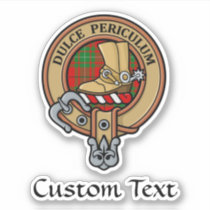 Clan MacAulay Crest over Tartan Sticker