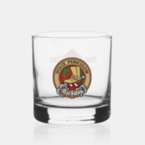 Clan MacAulay Crest over Tartan Whiskey Glass
