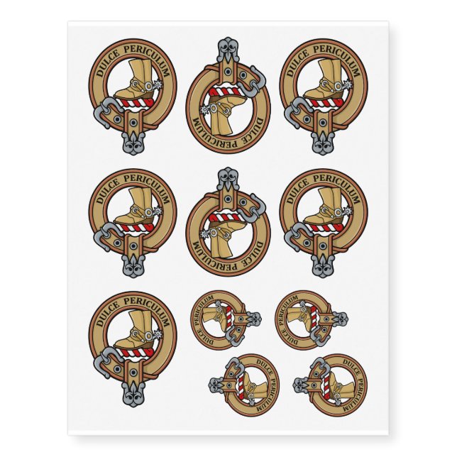 Clan MacAulay Crest Temporary Tattoos (Front)