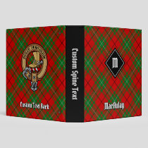 Clan MacAulay Tartan 3 Ring Binder