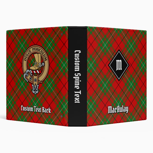 Clan MacAulay Tartan 3 Ring Binder (Background)