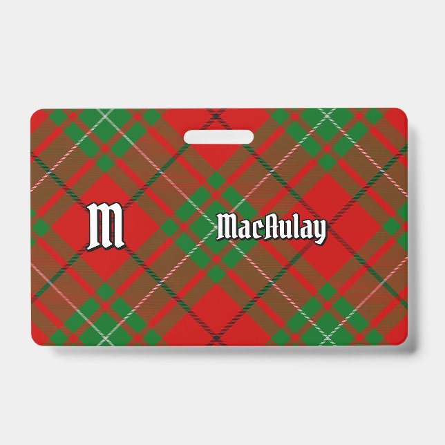 Clan MacAulay Tartan Badge (Front)