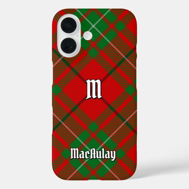 Clan MacAulay Tartan Case-Mate iPhone Case (Back)