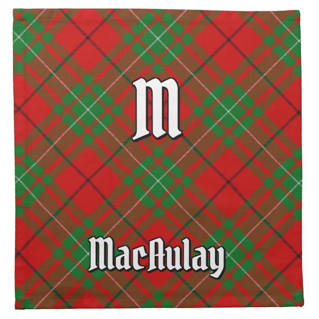 Clan MacAulay Tartan Cloth Napkin (Front)