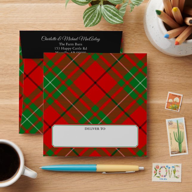 Clan MacAulay Tartan Envelope (Desk)