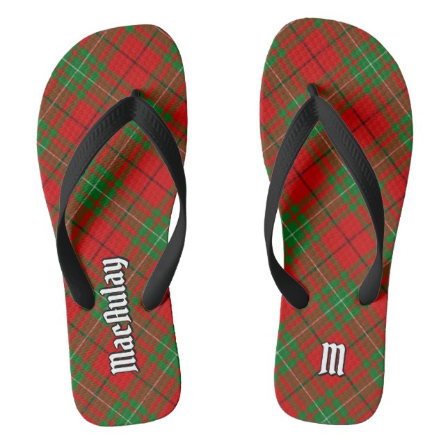 Clan MacAulay Tartan Flip Flops (Footbed)