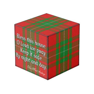 Clan MacAulay Tartan House Blessing Cube
