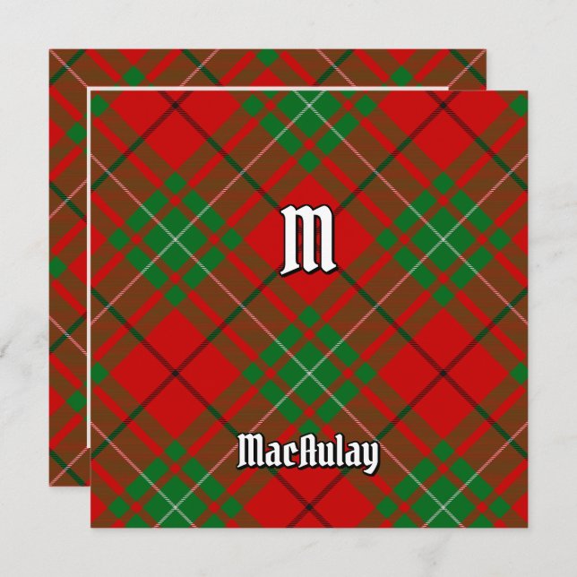 Clan MacAulay Tartan Invitation (Front/Back)