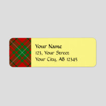 Clan MacAulay Tartan Label