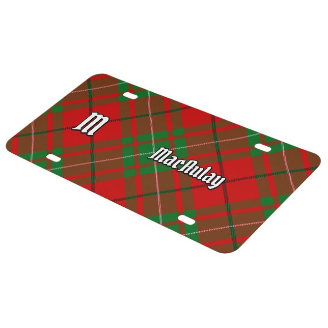 Clan MacAulay Tartan License Plate (Side)