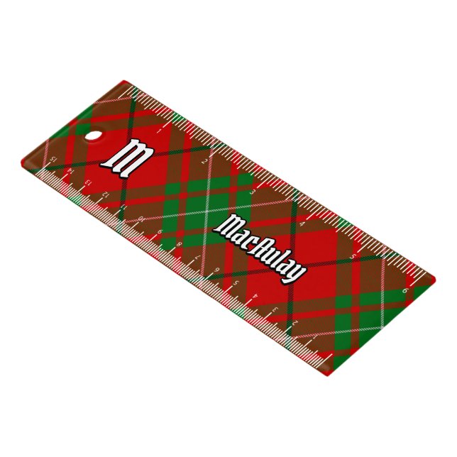 Clan MacAulay Tartan Ruler (Angled)