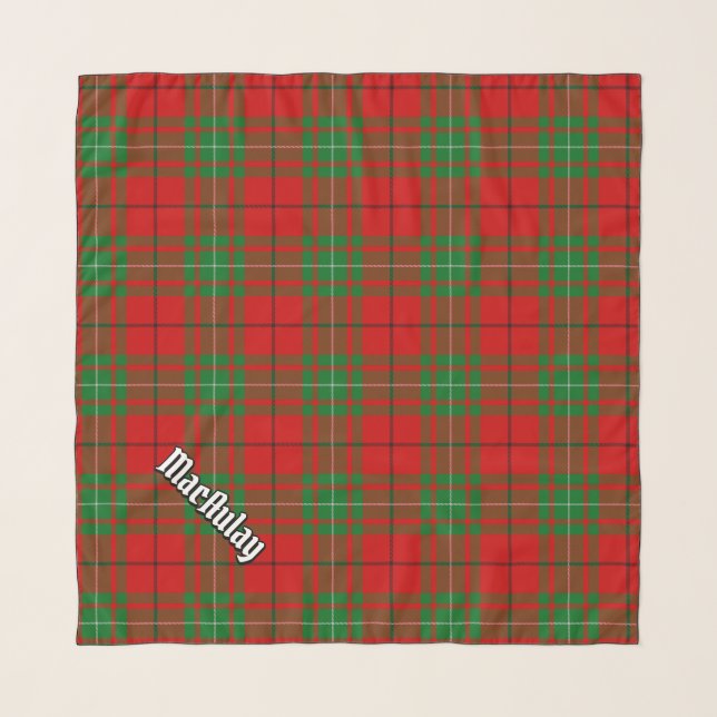 Clan MacAulay Tartan Scarf (Front (Horizontal))