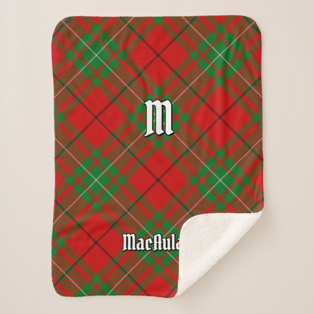 Clan MacAulay Tartan Sherpa Blanket (Front)