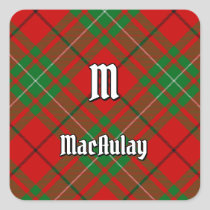 Clan MacAulay Tartan Square Sticker