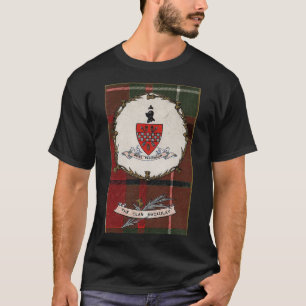 Clan MacAulay Vintage Tartan Crest Badge T-Shirt
