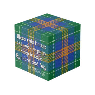 Clan MacAuliffe McAuliffe Tartan House Blessing Cube