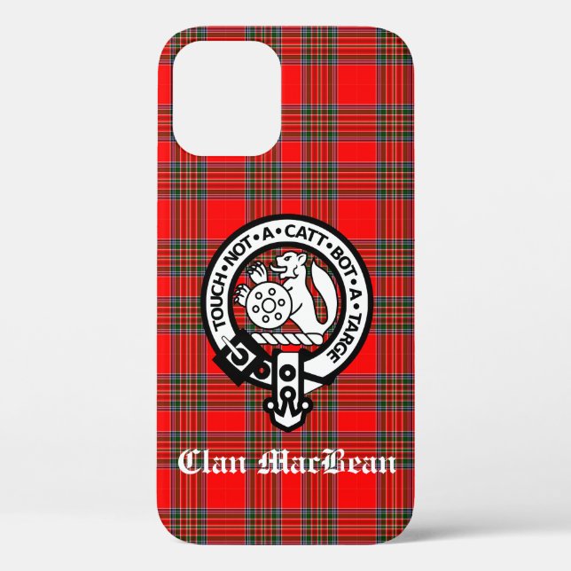 Clan MacBean Crest Badge & Tartan Case-Mate iPhone Case (Back)